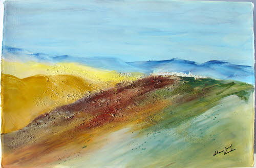 Andalusien 01, 38x57 cm, Mischtechnik auf Papier