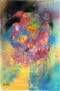 Blumen modern, 32,5x49,5 cm, Mischtechnik