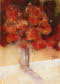 Blumen rot 02, 50x60 cm, Mischtechnik