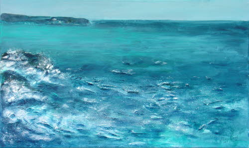 Meeresbrandung, 60x100 cm, Acryl