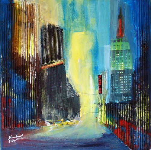 New York 01, 40x40 cm, Mischtechnik