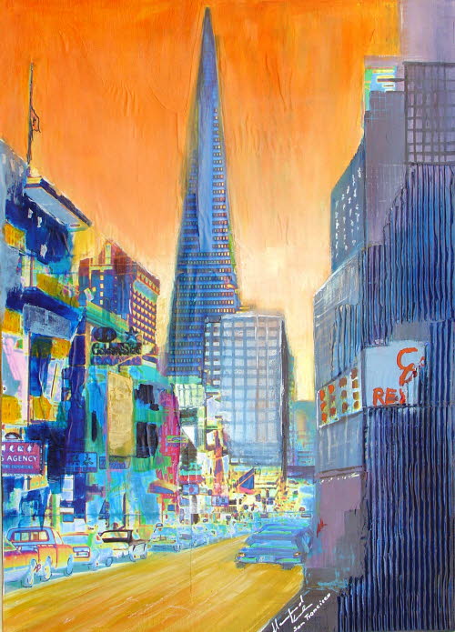 San Francisco, 50x70 cm, Mixed Media