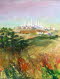 San Gimignano Italien, 60x80 cm, Mischtechnik
