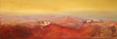 Toscana 05, 50x150, Mischtechnik
