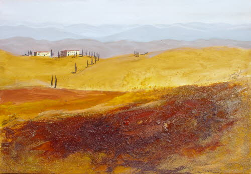Toscana 05, 50x70 cm, Mischtechnik