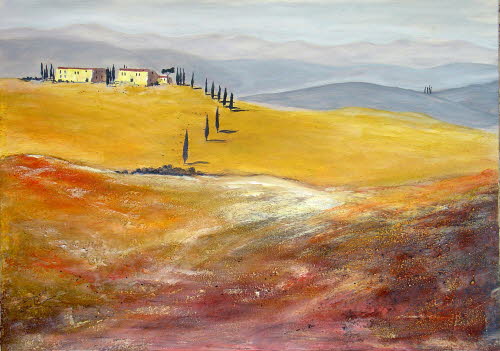Toscana 06, 50x70 cm, Mischtechnik